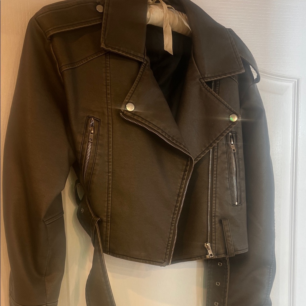 Women's Dark Grey Moto Jacket